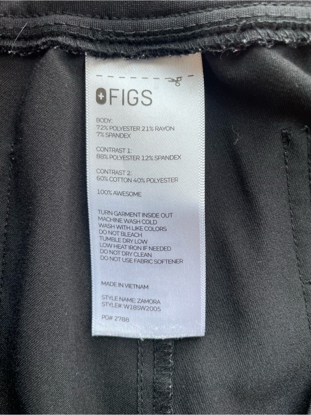 Figs Black Zamora Jogger Pants Style#W18SW2005 PO#2788 size M - Picture 7 of 12